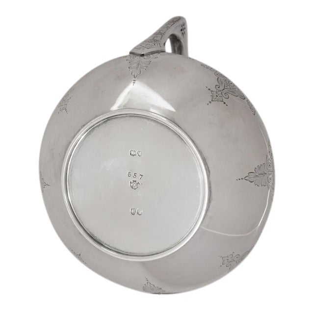 1878 Antique Barnard Brothers London Aesthetic Movement Sterling Silver Tea Set- 3 Pieces For Sale - Image 11 of 12