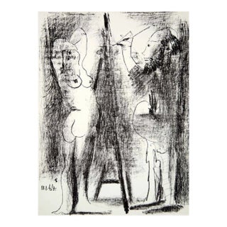 Picasso Original Lithograph Le Peintre Et Son Modele 1964 For Sale