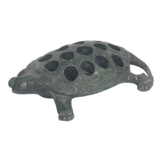 Mid 20th Century Tortoise Floral Frog For Sale