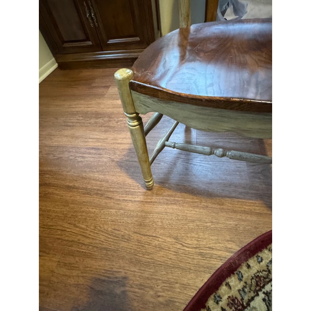 French Country Vintage 1999 French Country Wheatback Dining Chair Solid Wood Made in Slovenia For Sale - Image 3 of 12