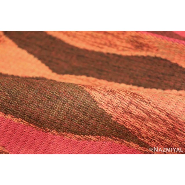Nazmiyal Collection Mid Century Modern Double Sided Swedish Kilim Rug For Sale - Image 4 of 6