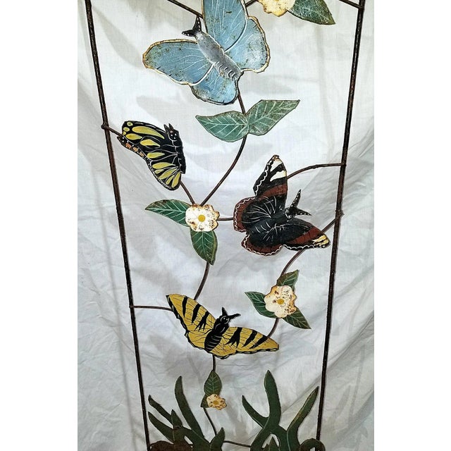 Green Vintage Garden Art Bird Metal Sculptures, Set of 4 For Sale - Image 8 of 12