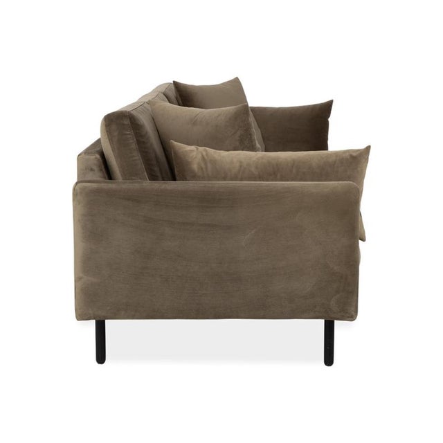 Scandinavia 3-Seater Sofa and Ottoman in Olive Green Upholstery from Bolia, Set of 2 For Sale - Image 12 of 18