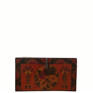 Antique Chinese Hand-Painted Storage Box For Sale