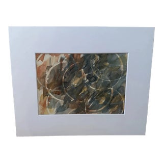 Original Watercolor Abstract “Circular Logic” For Sale