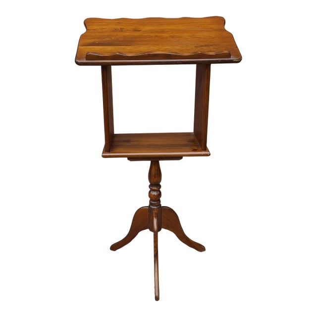 Mid Century Century Style Walnut Lectern, Muisic or Dictionary Stand For Sale
