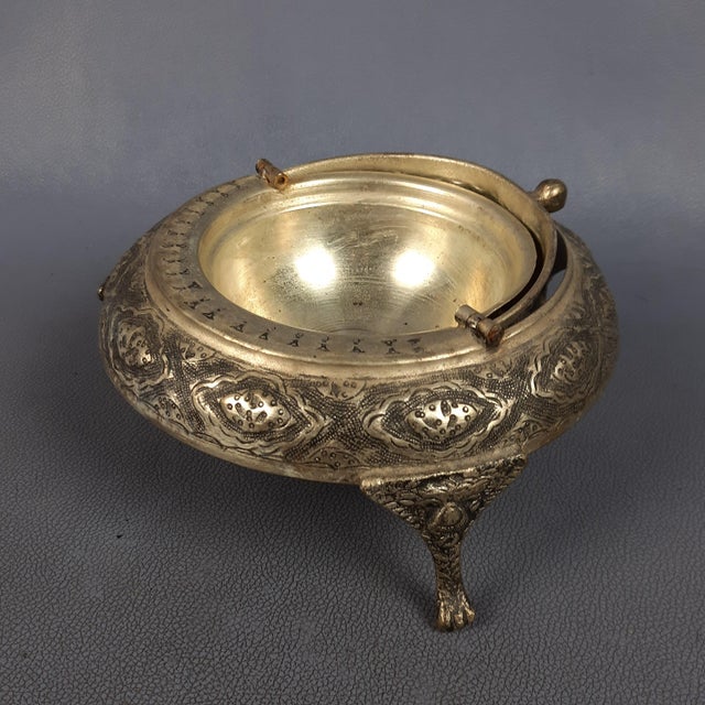 Silver Vintage Indonesian Silver Metal Caviar Server, 1950s For Sale - Image 8 of 17