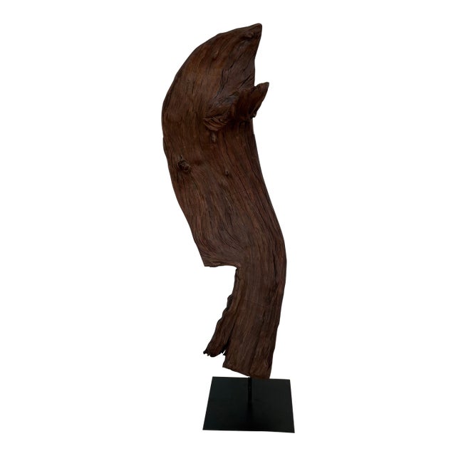 Arteriors Organic Modern Natural Teak Kazu Sculpture For Sale