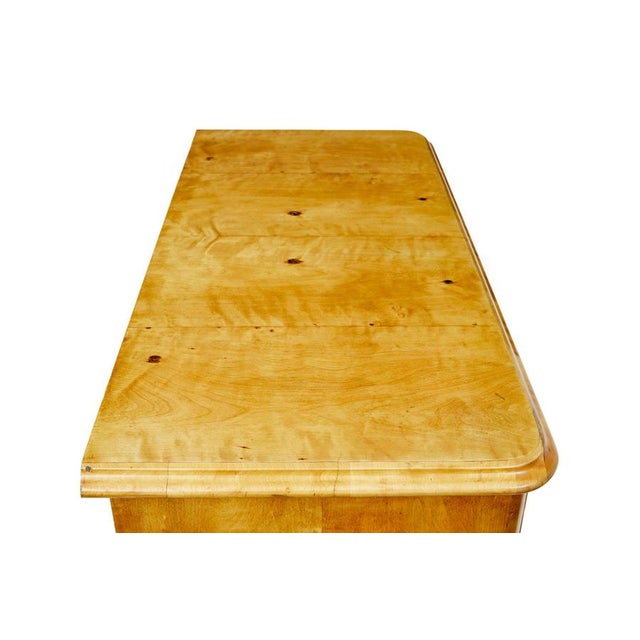 Wood Swedish Tiger Birch Chest of Drawers, 1870s For Sale - Image 7 of 10