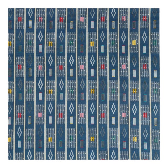 Sanderson Safar Fabric in Indigo/Multi For Sale