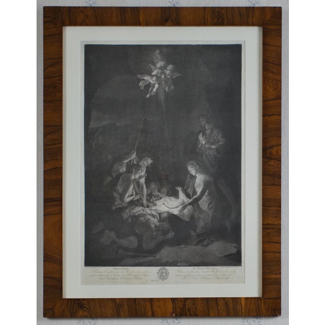 The large graphic sheet with the impressive scene of the Nativity was created by the German engraver Johann Elias Haid...