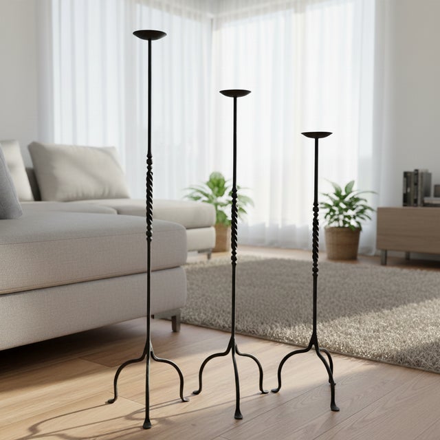 The Barley Twist Arched Trio: Floor Candelabra Set ️ Bring the timeless charm of the “Barley Twist” into your home without...