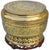 Early 20th Century Hand-Engraved Moorish-Patterned Brass Box on Wooden Stand For Sale - Image 4 of 8