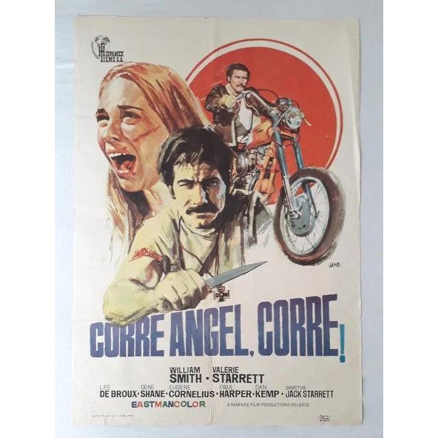 Run Angel, Run Spanish Movie Poster by Jano, 1960s For Sale - Image 4 of 4