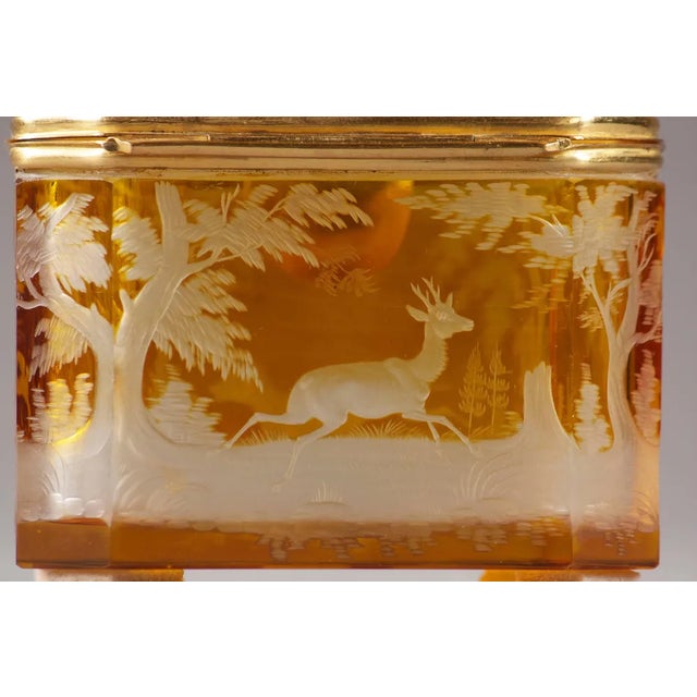 19th Century Bohemian Crystal Jewelry Box For Sale - Image 4 of 6