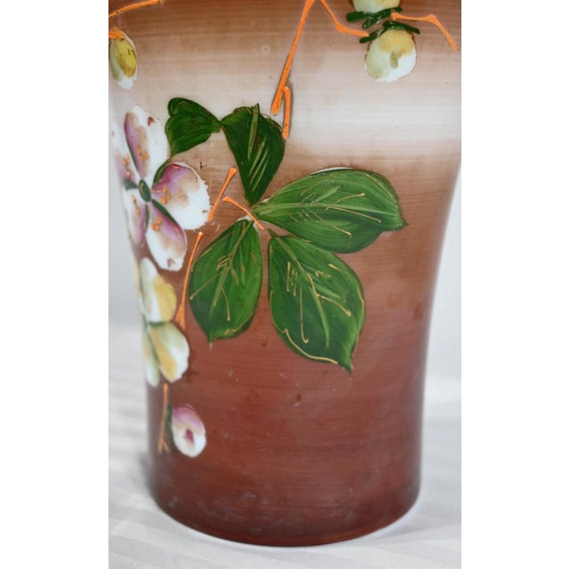 Art Nouveau Brown Porcelain Vase, 1900s For Sale - Image 12 of 18