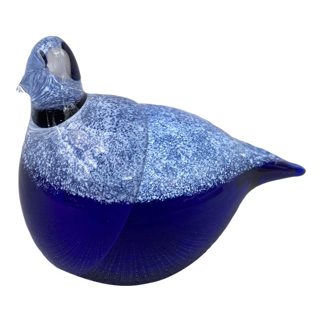 Vintage Taikayon Blue Glass Bird Figure, Finland For Sale