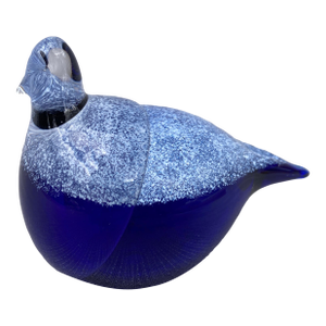 Vintage Taikayon Blue Glass Bird Figure, Finland