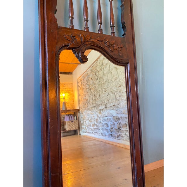 Rectangular Mirror in Stained Wood For Sale - Image 6 of 8