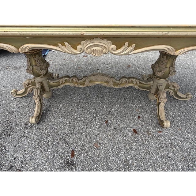 1970s Italian Baroque Gold Beech Dining Table – 1 Piece For Sale - Image 4 of 15