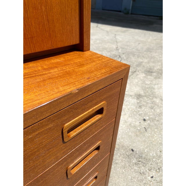Mid-Century Poul Hundevad Danish Modern Secretary Desk and Book Shelf With Drawers For Sale - Image 10 of 13
