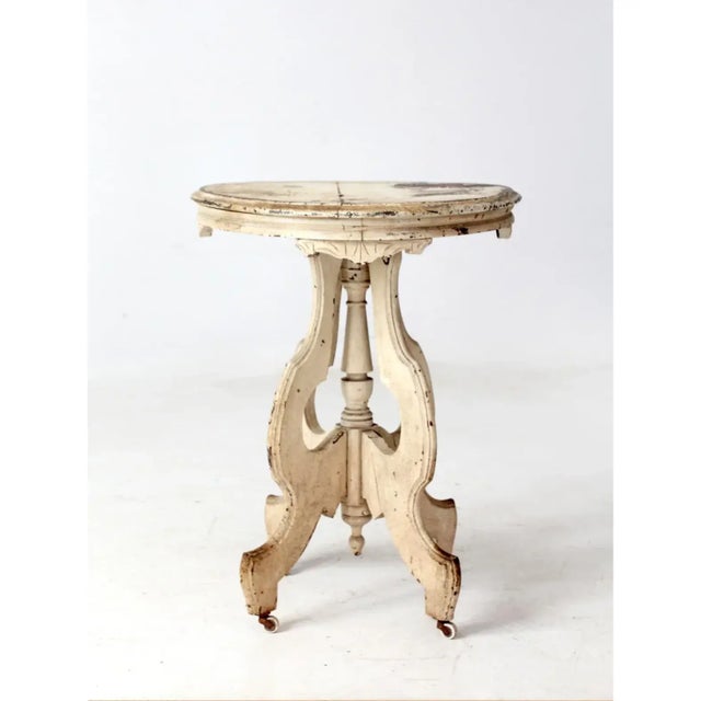 Antique Victorian East Lake Style Accent Table For Sale - Image 14 of 16