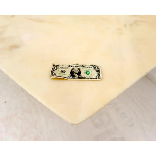 Mid 20th Century Boat Shape Light Beige Marble Top Bent Satinwood Base Art Deco Dining Table For Sale - Image 5 of 13