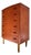 Semi-Circular Teak Chest of Drawers with Lock, 1950s For Sale
