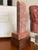 Minimalist Pink Marble Modern Sculpture on Primitive Style Rusty Display Stand For Sale In Dallas - Image 6 of 13