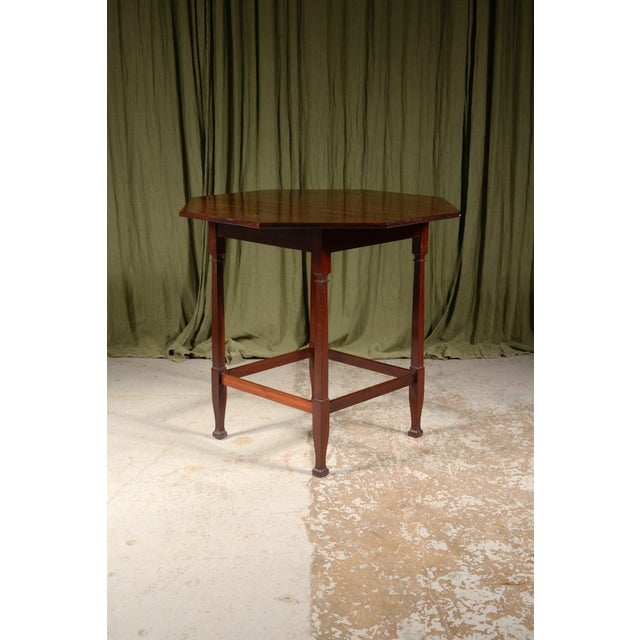 Wood Arts and Crafts Octagonal Mahogany Centre or Occasional Table by Shapland & Petter, Barnstable, 1870 For Sale - Image 7 of 11