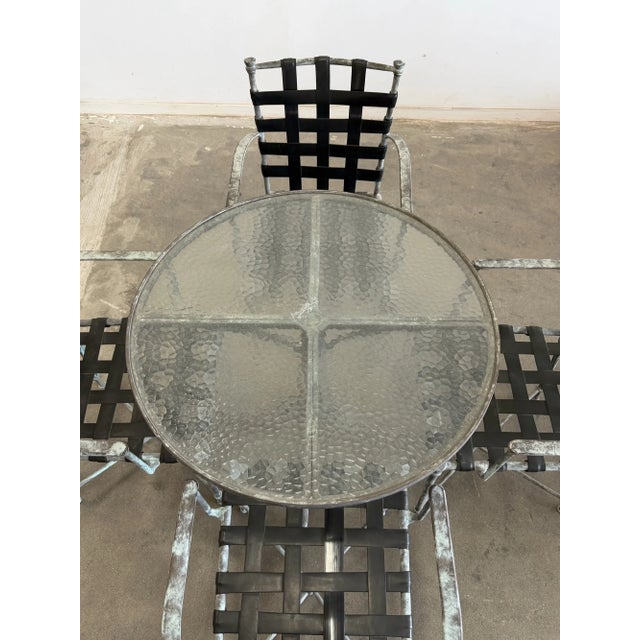 Mid 20th Century Mid 20th Century Patinated Outdoor Table Set, 5 Pieces For Sale - Image 5 of 18