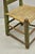Antique Small Ladder Back Green Primitive Rustic Childs Chair W/ Deer Hide Seat For Sale In Philadelphia - Image 6 of 12