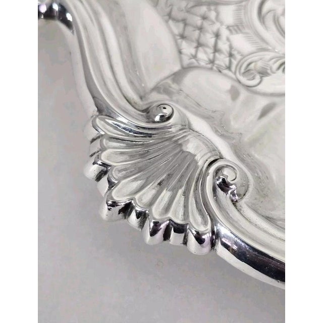 Antique Edwardian Sheffield Sterling Silver Salver, 1904 For Sale - Image 6 of 18