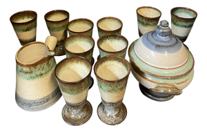 Coffee Service from Vallauris La Roue, 1970s, Set of 12