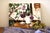 A beautiful tile ready to hang, would make a great addition to any kitchen! Backed with velvet, it has a gorgeous majolica...