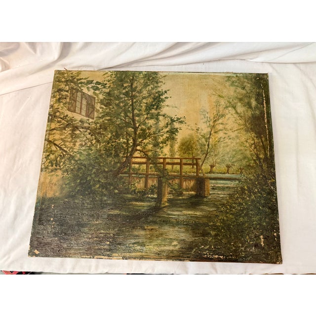 Vintage, French, Oil on Canvas, Landscape For Sale - Image 4 of 15