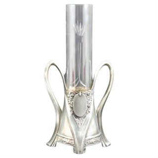Art Nouveau Sollifleur Engraved Glass Vase from WMF For Sale