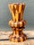 Vintage Geometric Wood Marquetry Vase For Sale In West Palm - Image 6 of 12