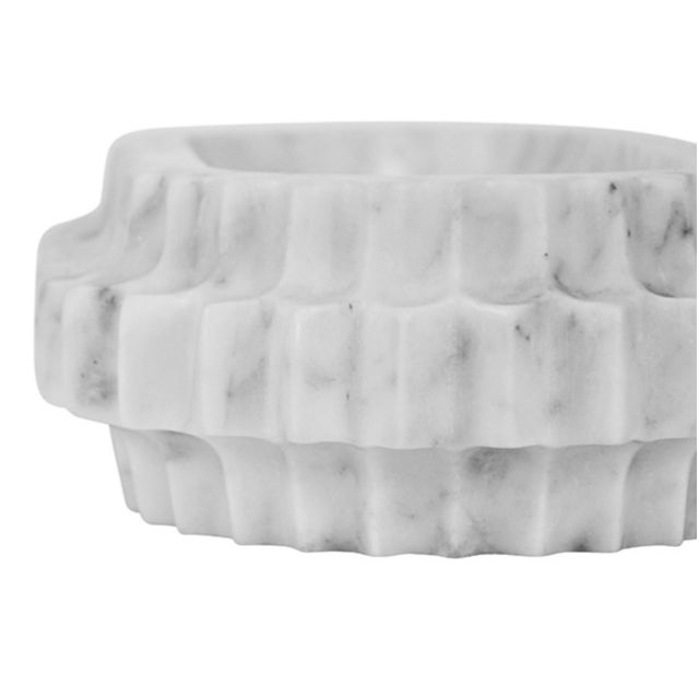 Worlds Away Matthew Izzo Home Lilibet Oval Marble Tray For Sale - Image 4 of 11