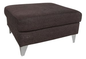 Fabric Ottoman in Brown Grey from Ewald Schillig