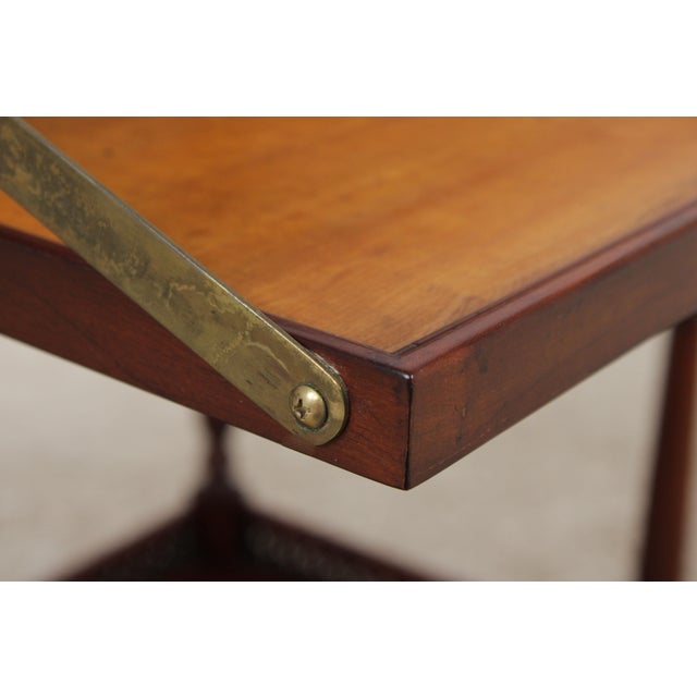 Wood John Widdicomb Marquetry Inlaid Serving Bar Cart For Sale - Image 7 of 18