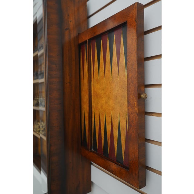 1990s Maitland Smith Wall Hanging Chess Game Board Cabinet For Sale - Image 5 of 16