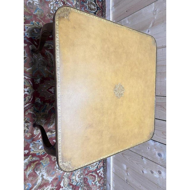 Louis XV Style Leather Game Table For Sale - Image 6 of 7