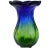 Mid 20th Century Mid-Century Handmade Blue & Green Glass Vase For Sale - Image 5 of 11