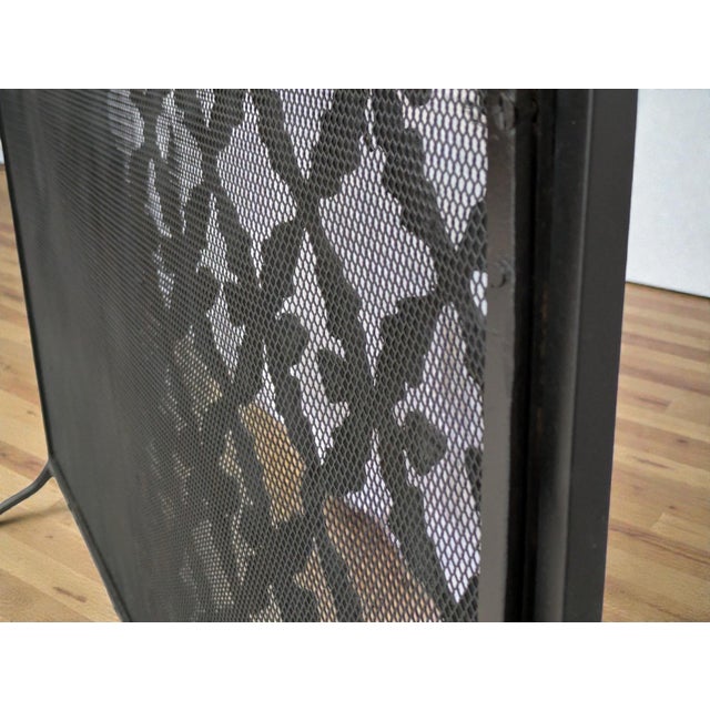 Vintage American Arts & Craft Style Cast Iron Fireplace Screen For Sale In New York - Image 6 of 7