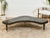 Metal Mid 20th Century Curved Black Cerrused Distressed Coffee Table With Brass Accents For Sale - Image 7 of 12