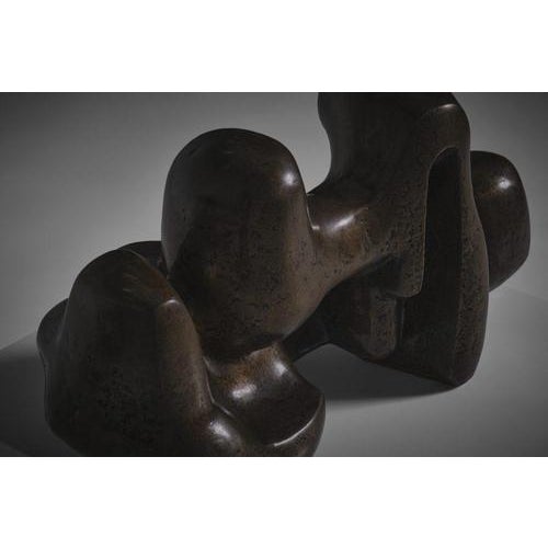 Metal Abstract Bronze Sculpture by Siegfried Jonas, 1961 For Sale - Image 7 of 14