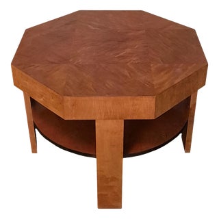 Finnish Modern Art Deco Octagonal 2-Tier Coffee Table, 1930s For Sale