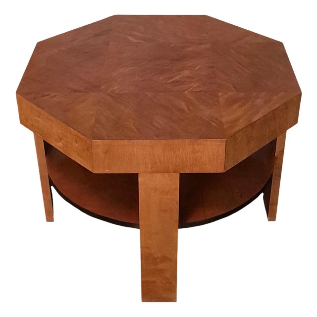 Finnish Modern Art Deco Octagonal 2-Tier Coffee Table, 1930s For Sale
