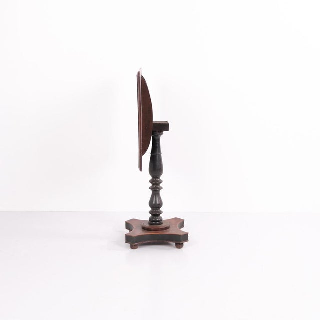 Antique Oak Pedestal Side Table with Tilt Top, 1890s For Sale - Image 3 of 8